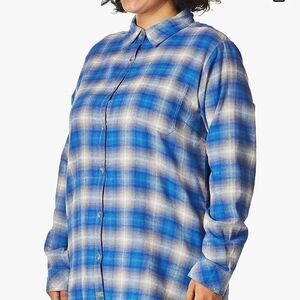 Dickies Women's Duratech Renegade Flannel Shirt NWT Sz XS blue